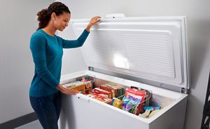 Front opening cheap deep freezer