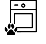 Washer with paw print icon