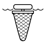 Floating lint trap icon