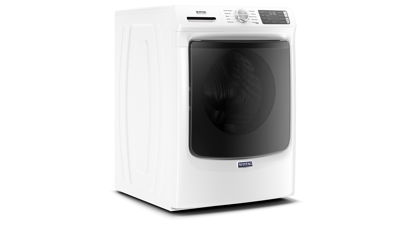 White Maytag® front load washing machine White Maytag® front load washing machine