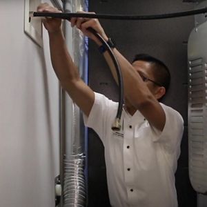 Steam hookup for shop dryer