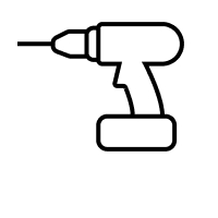 A drill icon.