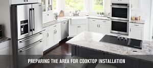 installing gas cooktop on granite