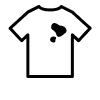 Stained shirt icon