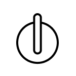 Oven control knob icon.