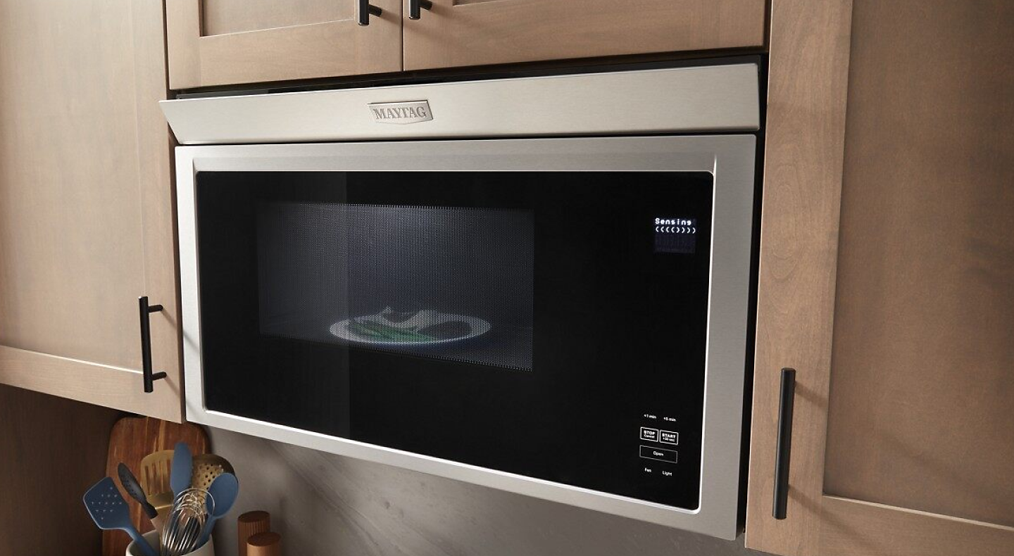 A Maytag® over-the-range microwave