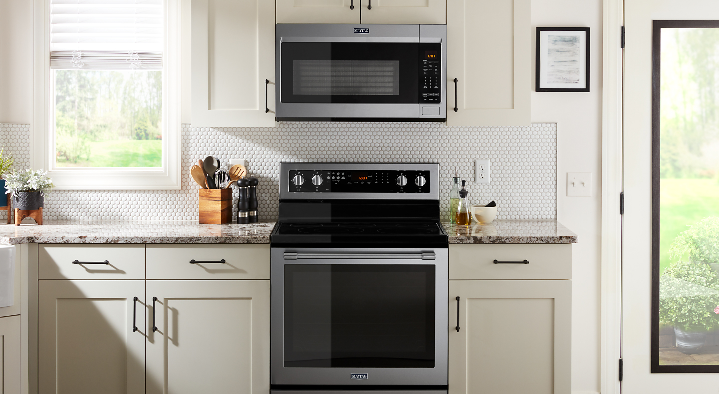 Maytag® microwave in kitchen