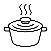 Dutch oven heating icon