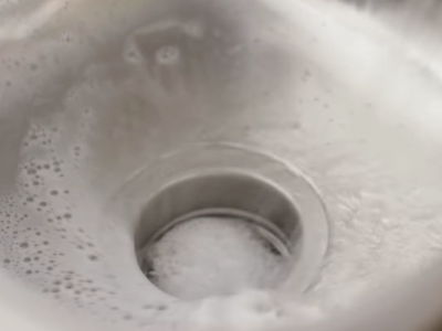 Foam in a sink