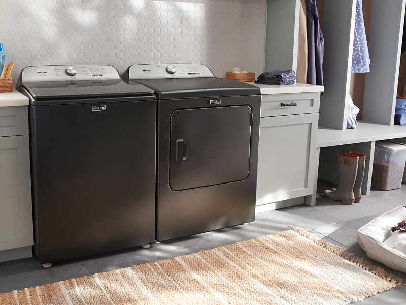 Maytag® washer and dryer set in laundry room