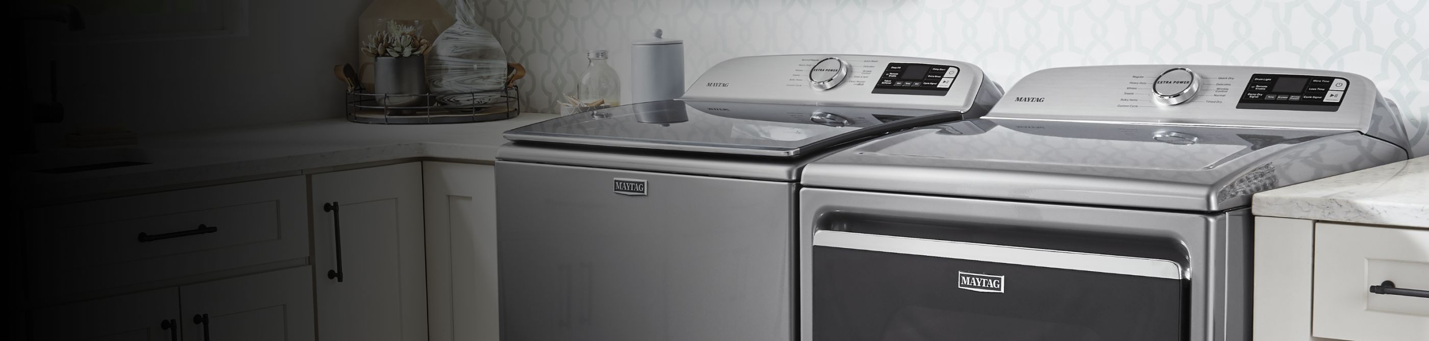 Maytag® top loading washer and dryer