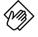 Hand holding towel icon
