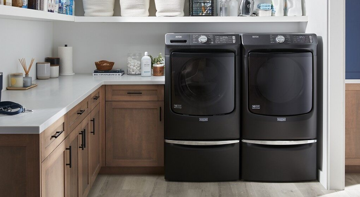 Front load washer and dryer pair