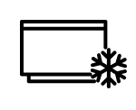 Chest freezer with snowflake icon