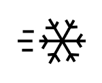 Moving snowflake icon
