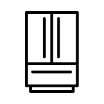 French door refrigerator freezer icon