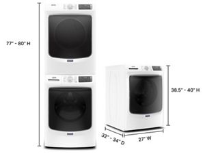 typical stackable washer dryer dimensions