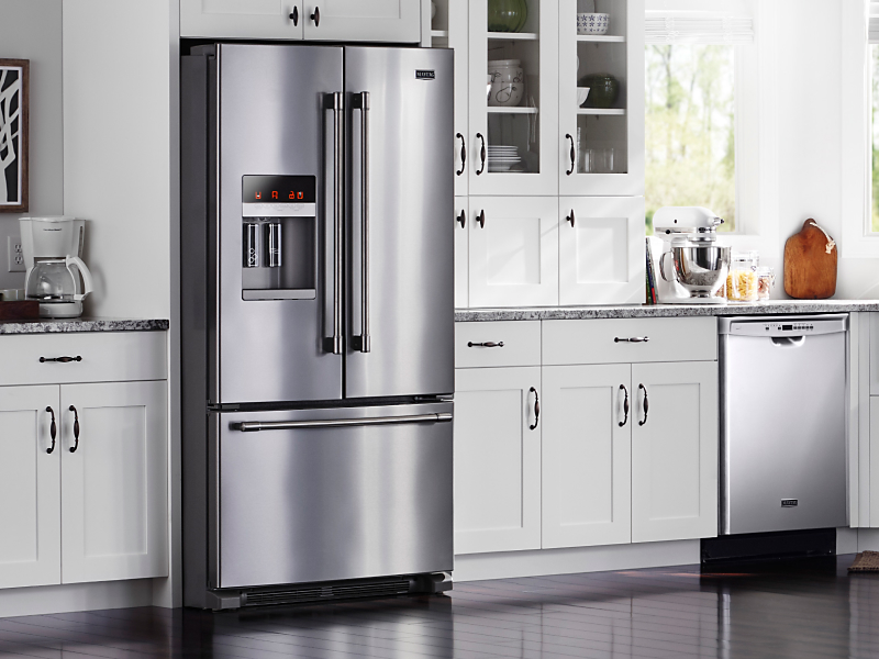 Stainless steel Maytag® French door refrigerator