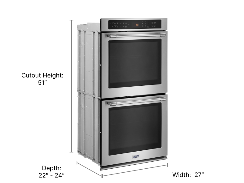27" double wall oven dimensions