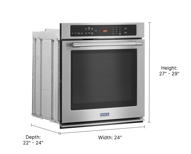 24” single wall oven dimensions