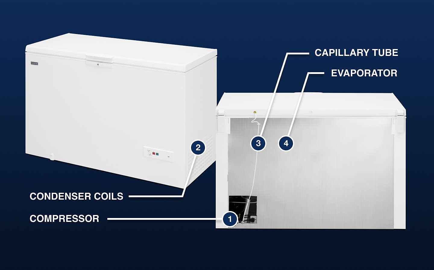 A diagram of freezer parts A diagram of freezer parts