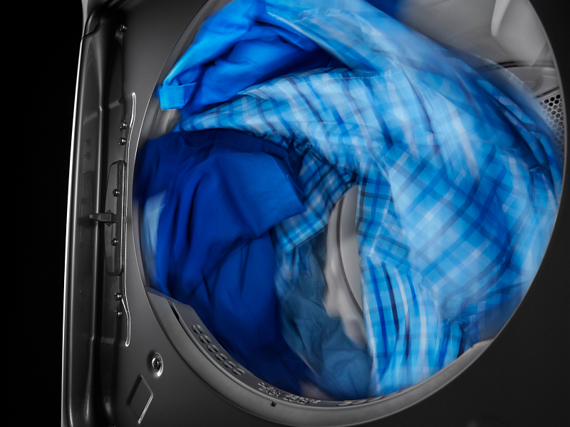 Clothing tumbling in a dryer
