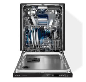 A Maytag® dishwasher with dual power filtration.