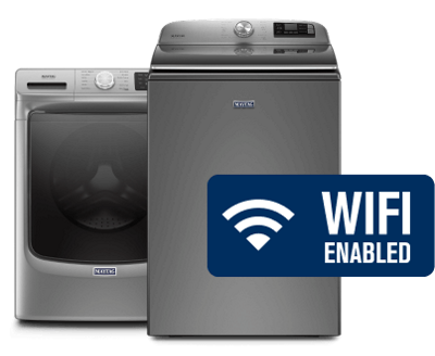 Two WiFi-enabled washers