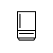 Bottom-freezer refrigerator icon