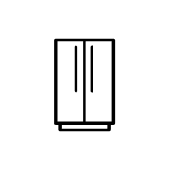 Side-by-side refrigerator icon