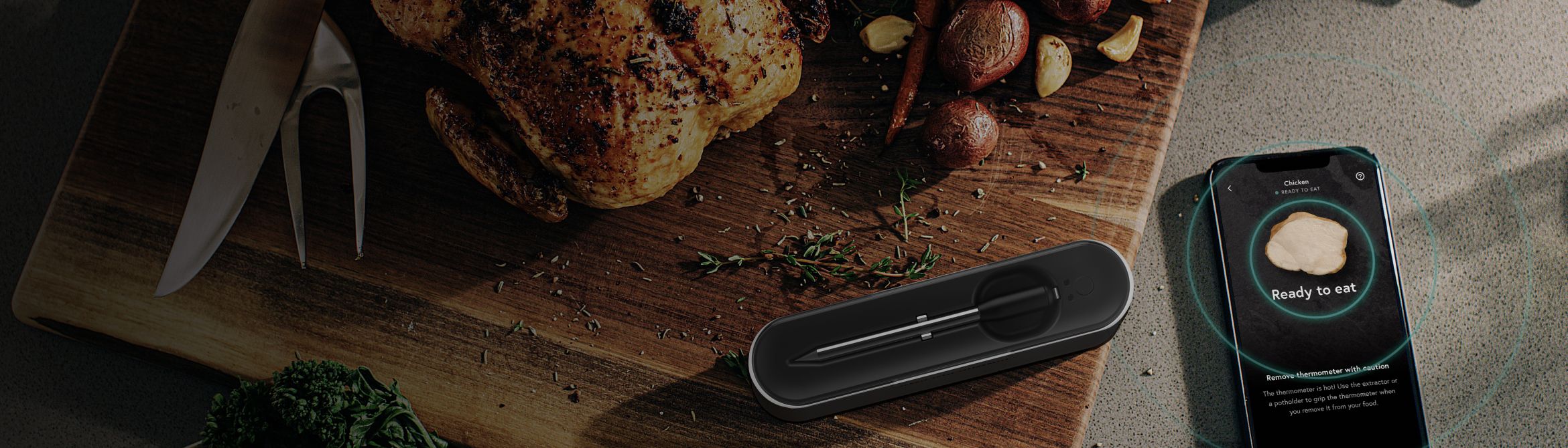 Yummly® Smart Meat Thermometer.
