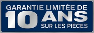 garantie limitée de 10 ans sur les pièces