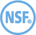 A graphic featuring a NSF tested and certified logo
