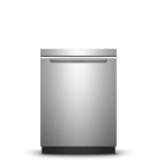 A Whirlpool Top-Control Dishwasher with a towel rack