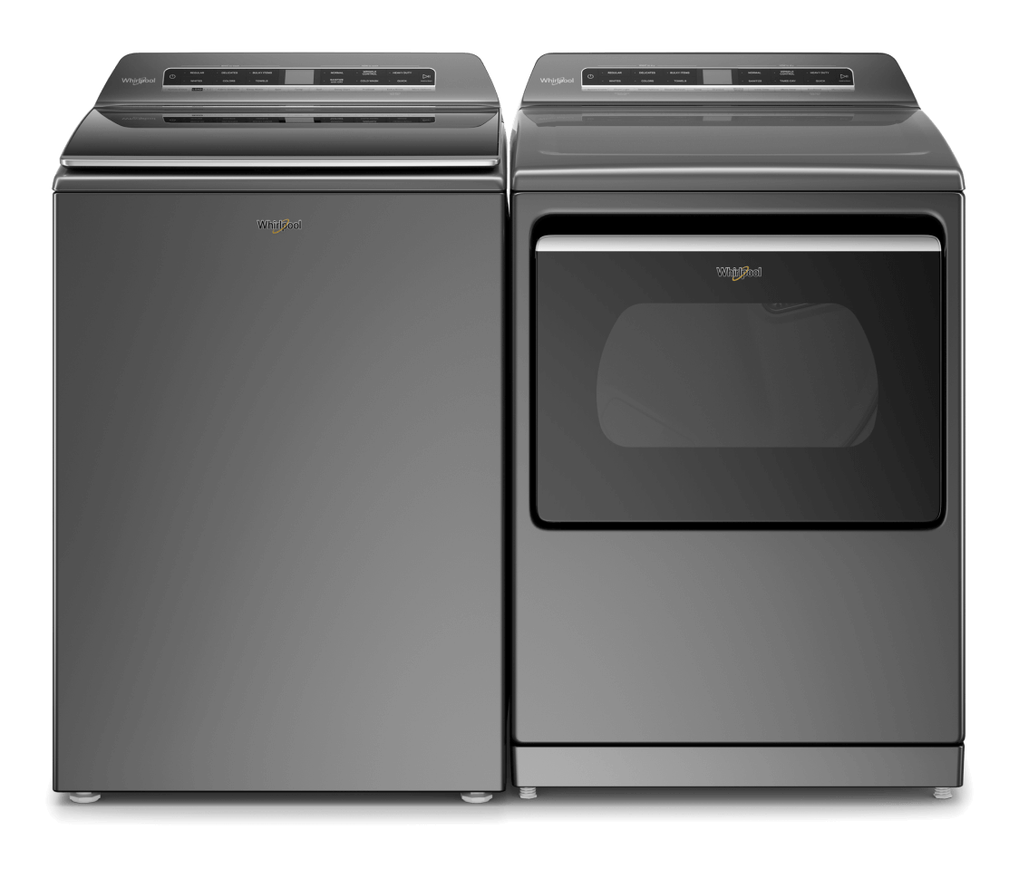 A Whirlpool® Top Load Washer and Dryer Set