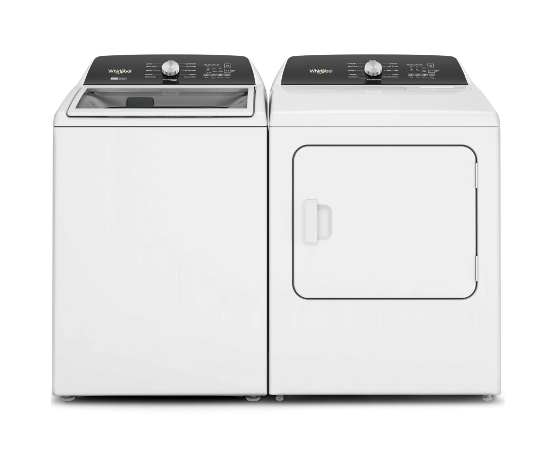 A Whirlpool® Top Load Laundry Set