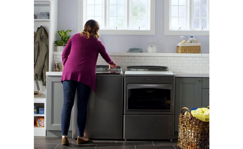 Whirlpool® washers help get dried paint out of jeans