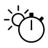 A sun and watch icon.