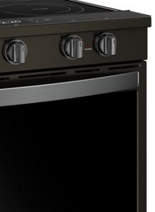 Slide-in electric range in Black Stainless Steel
