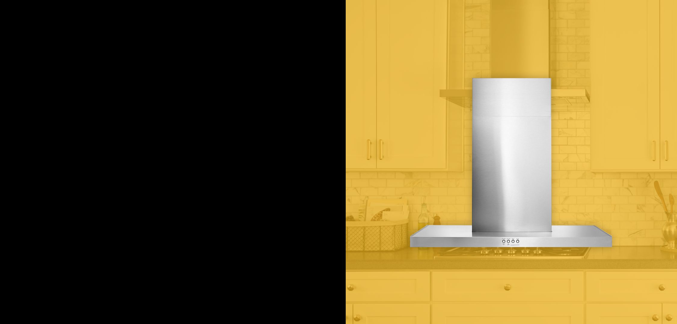 Stainless steel Whirlpool® hood.