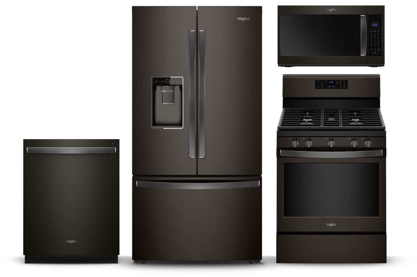 Fingerprint-Resistant Black Stainless Steel Appliances