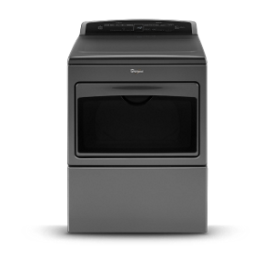A black top load dryer.