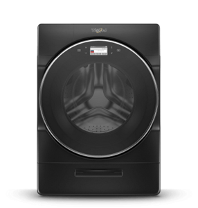 Smart front load washer helps you keep laundry moving.