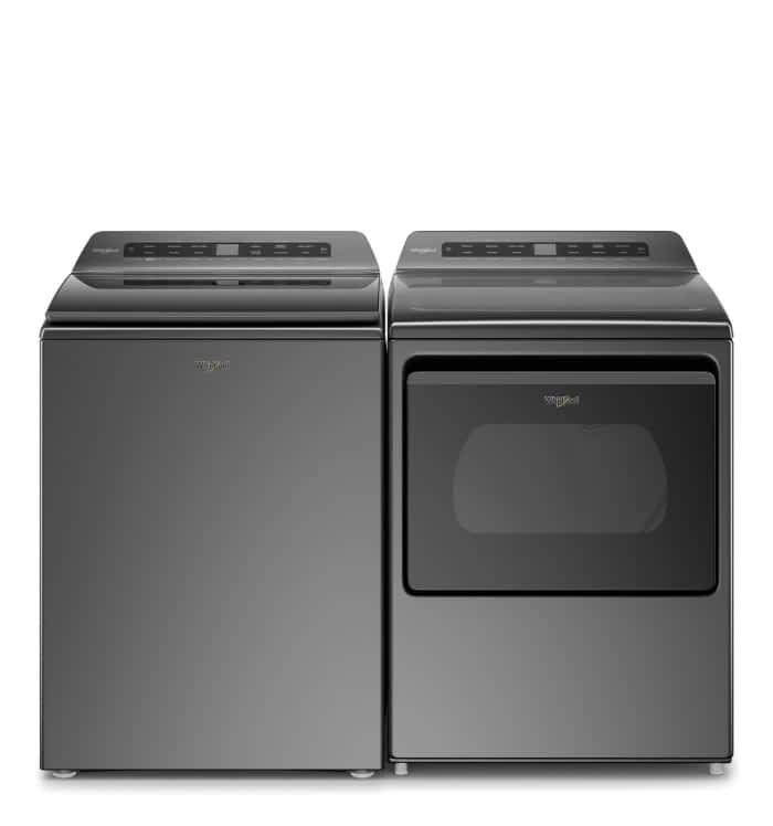A Whirlpool® Top Load Laundry Set