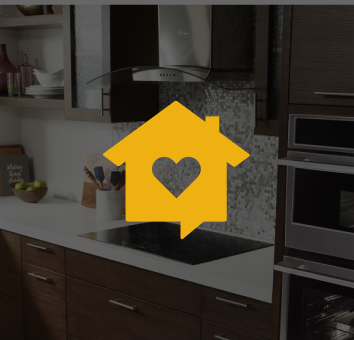 A graphic showing an electric cooktop with the Home Heartbeat™ logo