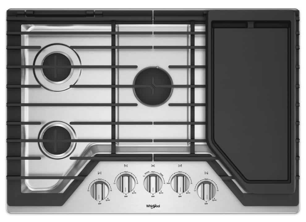 A Griddle on a Whirlpool® Cooktop