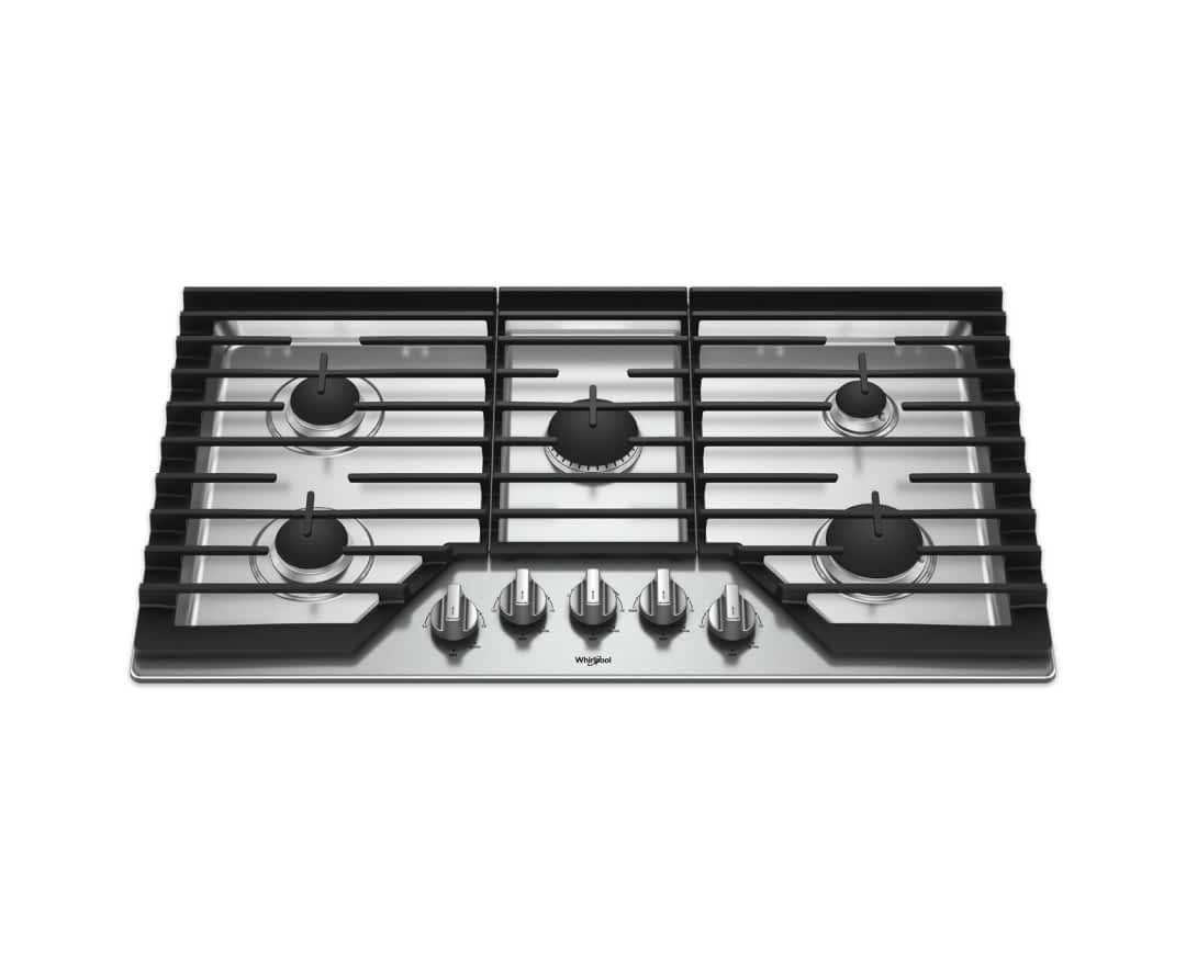 A Whirlpool® Premium Gas Cooktop