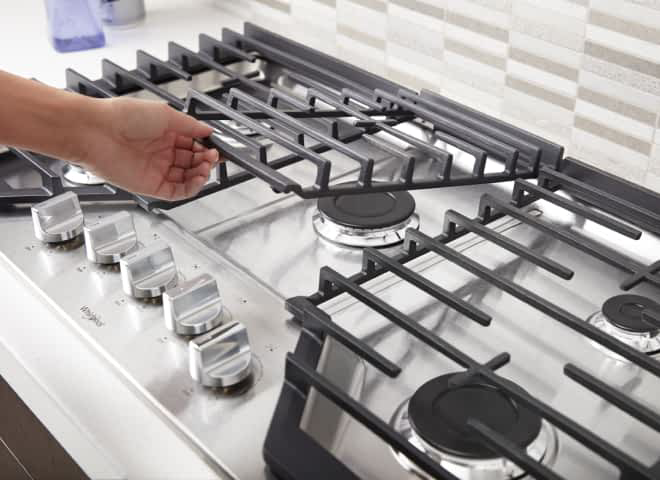 Fifth Burner on a Whirlpool® Gas Cooktop