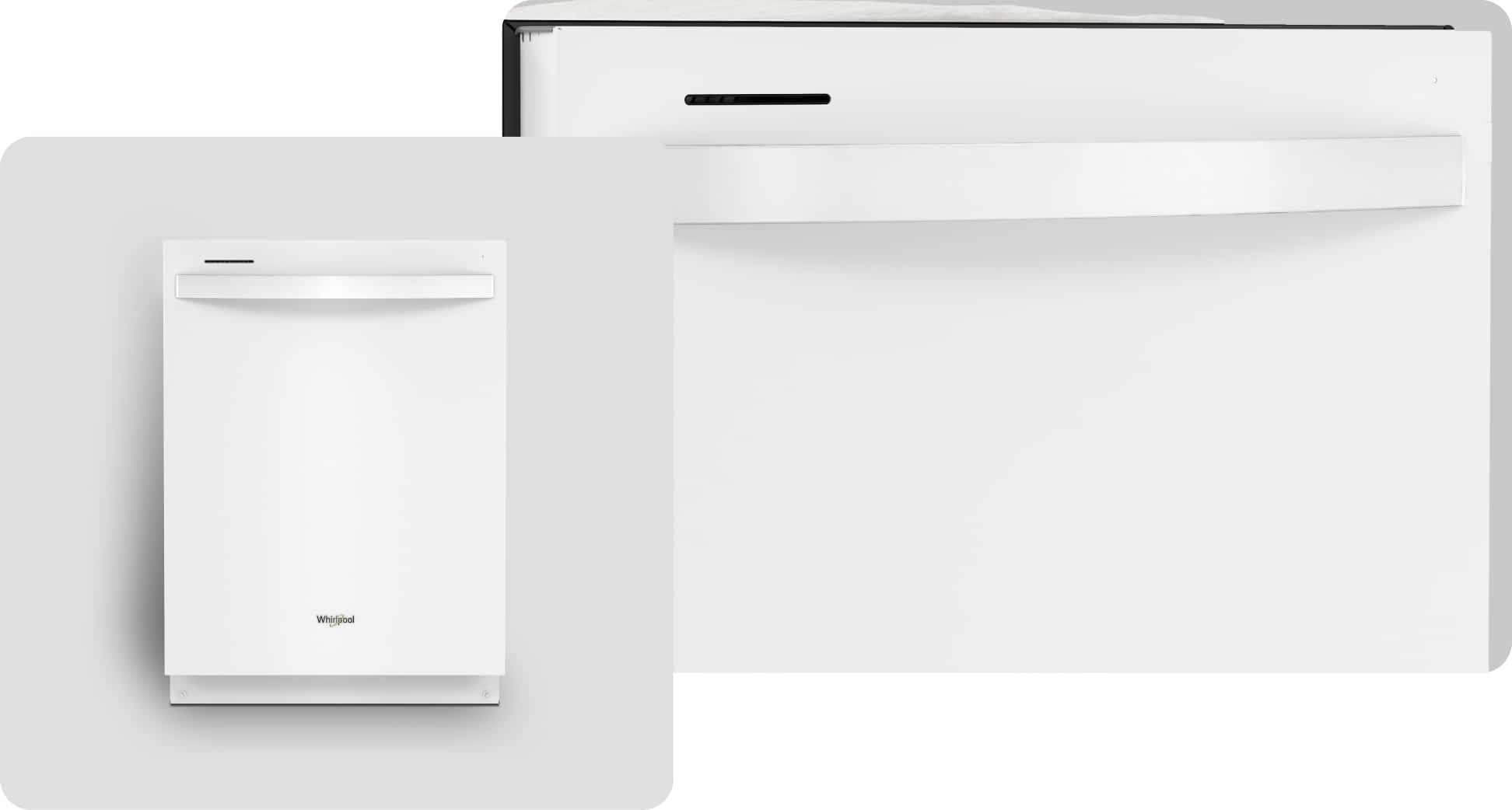 A Whirlpool® Dishwasher with a White Finish