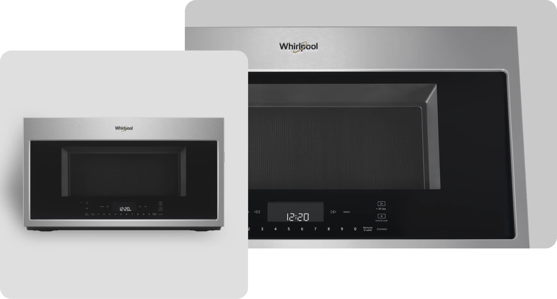 A Whirlpool® Microwave with a Fingerprint-Resistant Stainless Finish